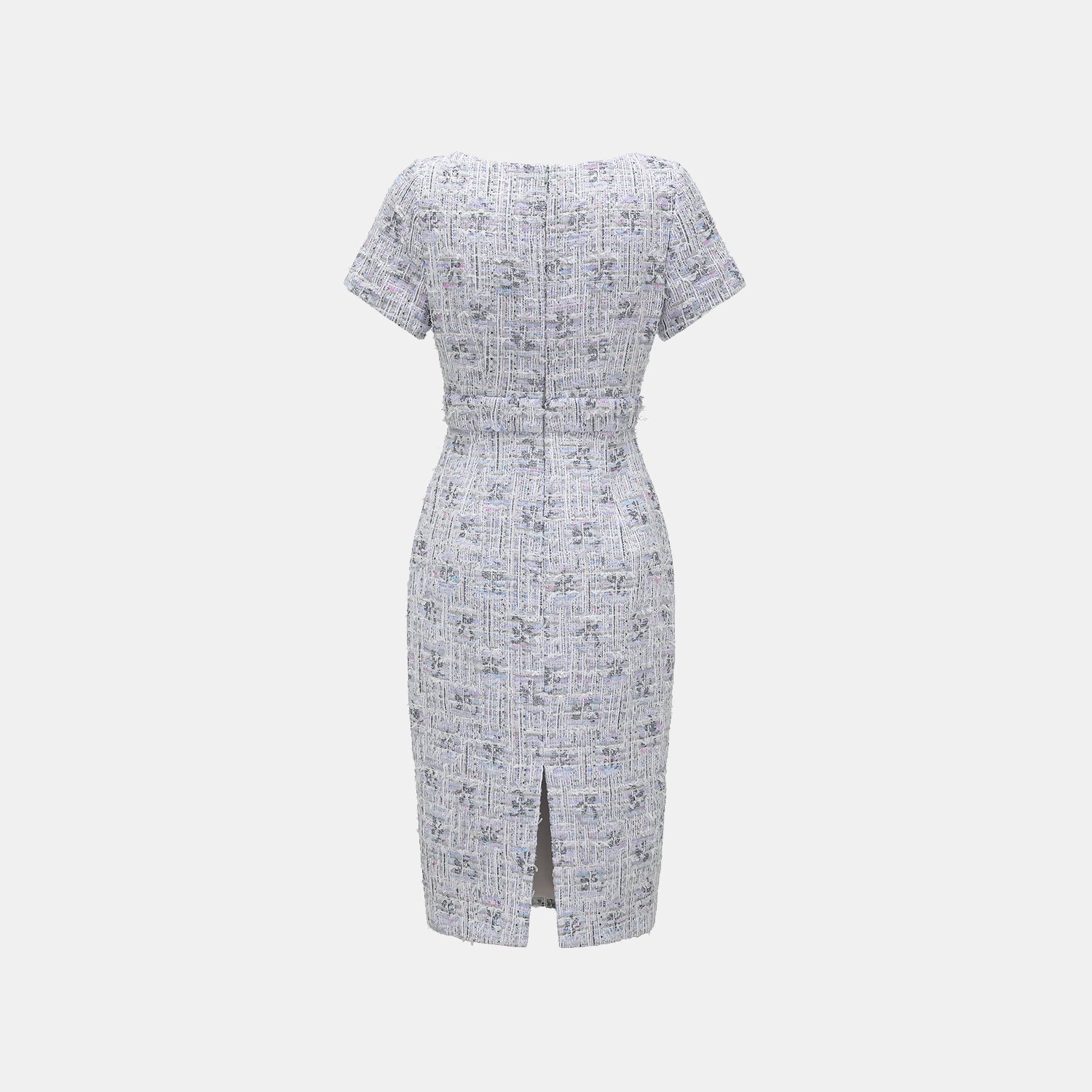 "Arcade of CherJoy Atelier." 法國夏日輕薄花呢立體剪裁抽繩洋裝