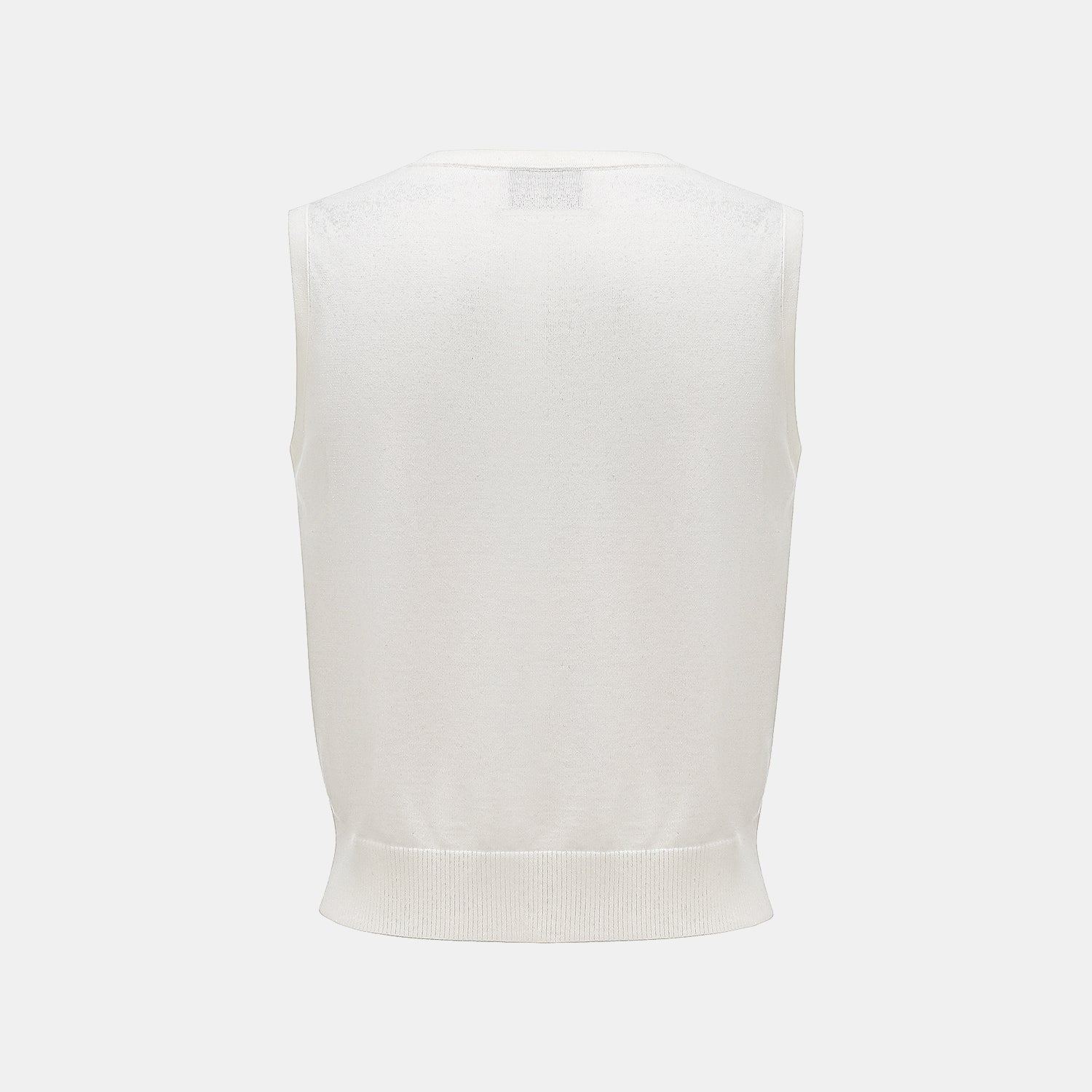 "Summer Diary" 涼感三醋酸喀什米爾針織背心—PURE