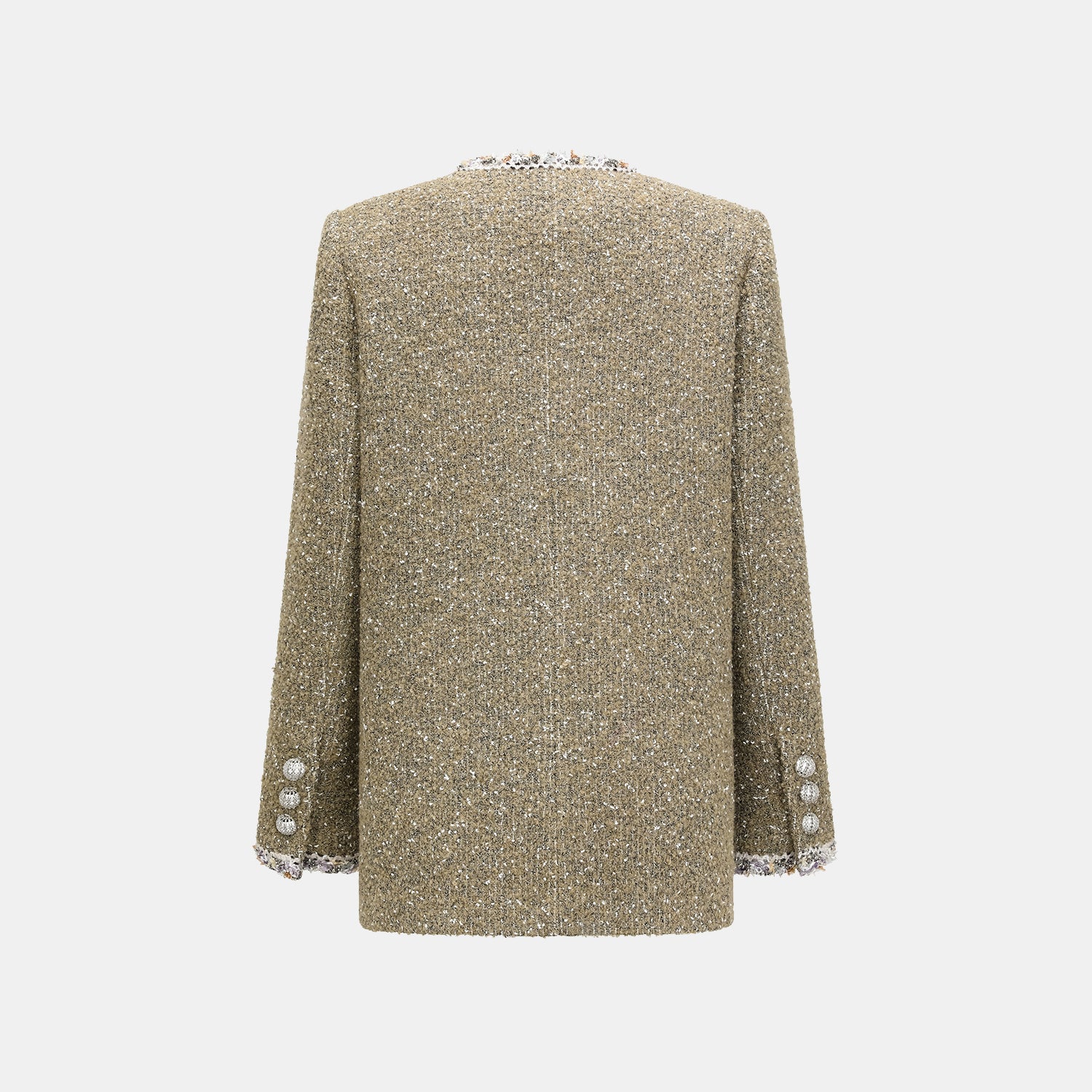 "Chelsea Citywalk." 義大利肌理工藝花呢經典No.6外套—Amber Moss