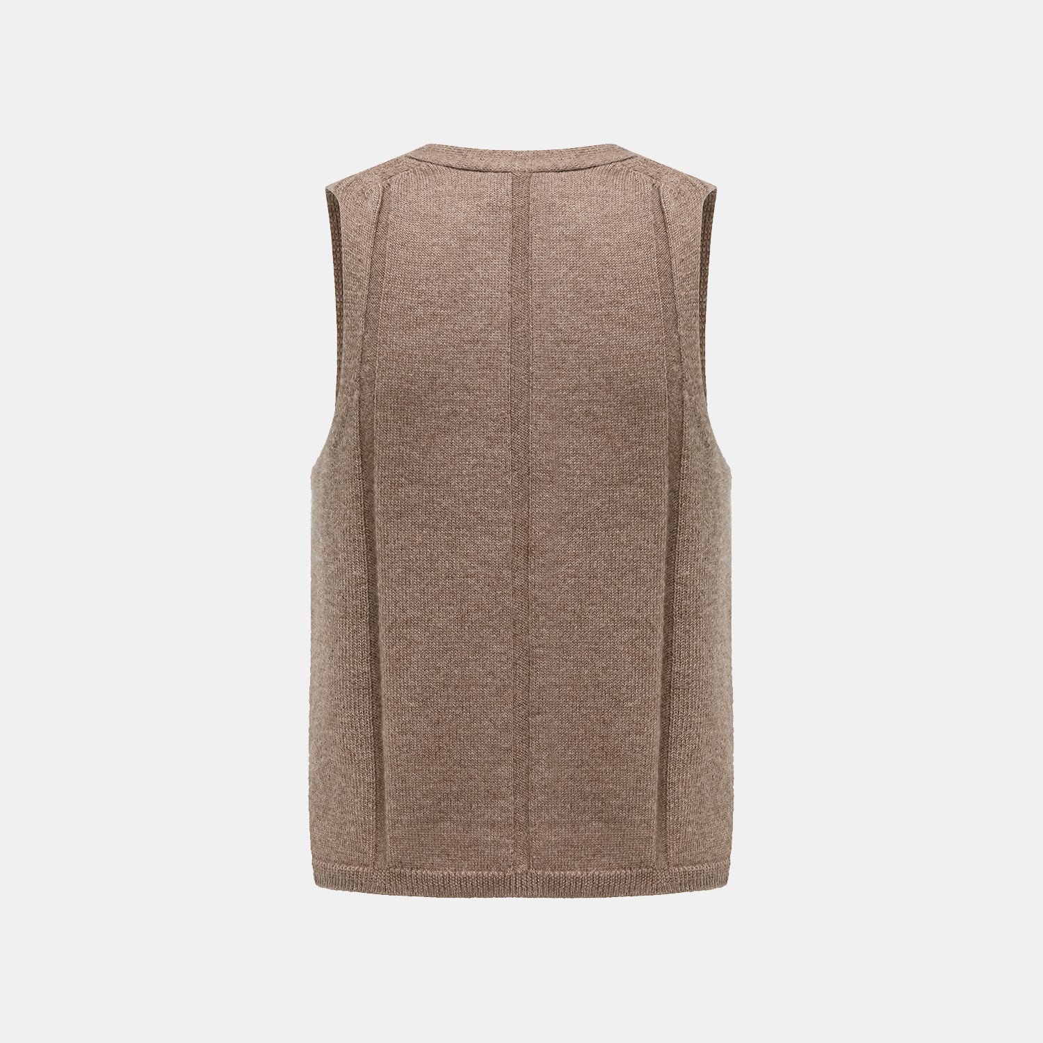 “Autumn Diary” 100%Cashmere V領背心—Earl Gray