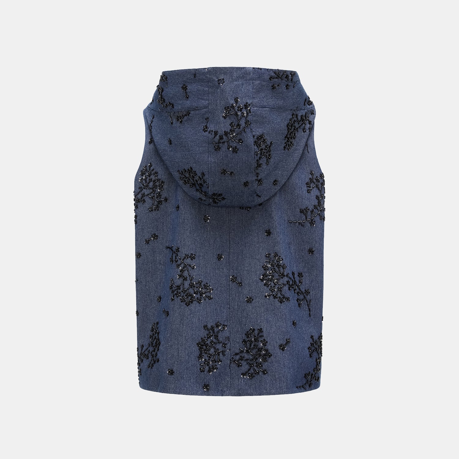 “春意” 義大利珠繡連帽輕國風馬甲背心