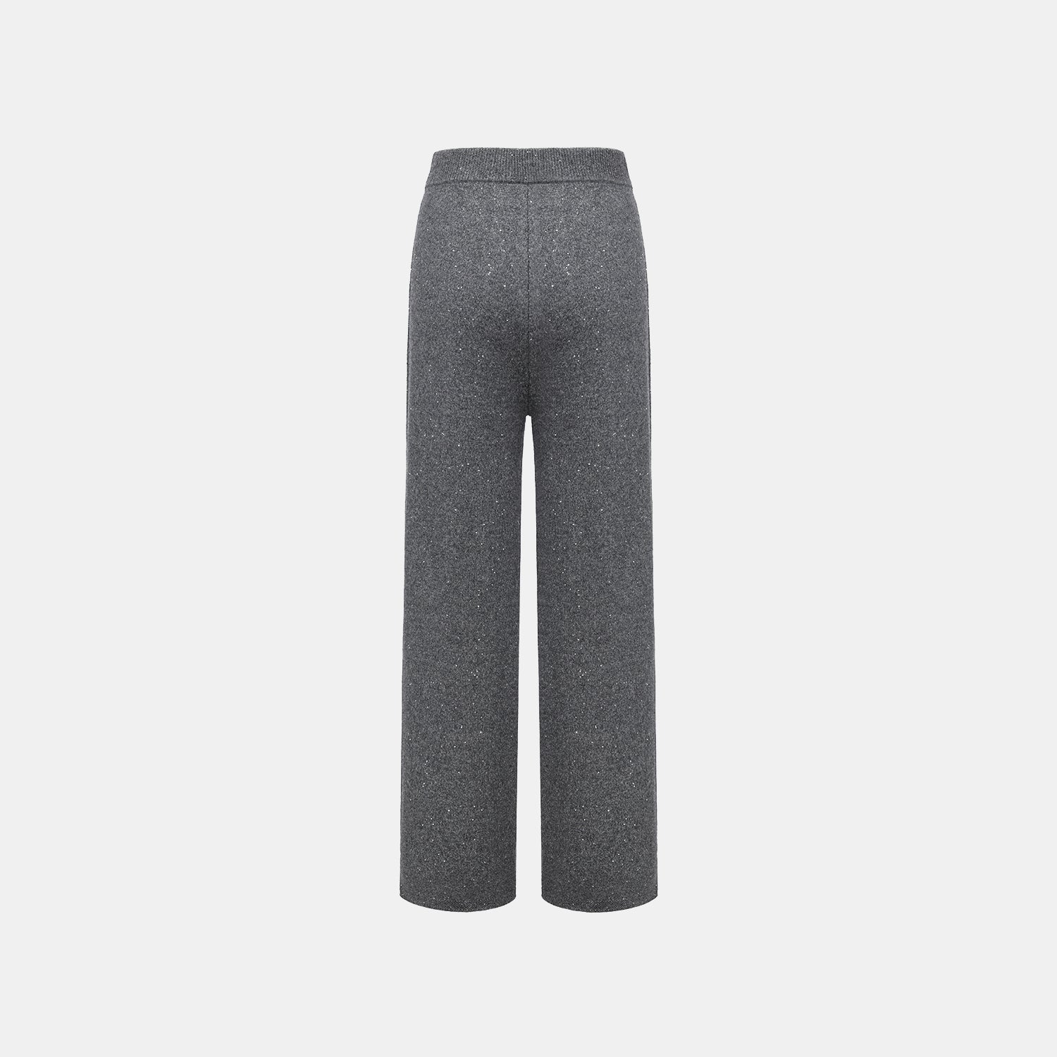 “Winter Diary” 100%Cashmere 浮雕緞繡星點長版針織長褲—Cedar Smoke雪松煙衫