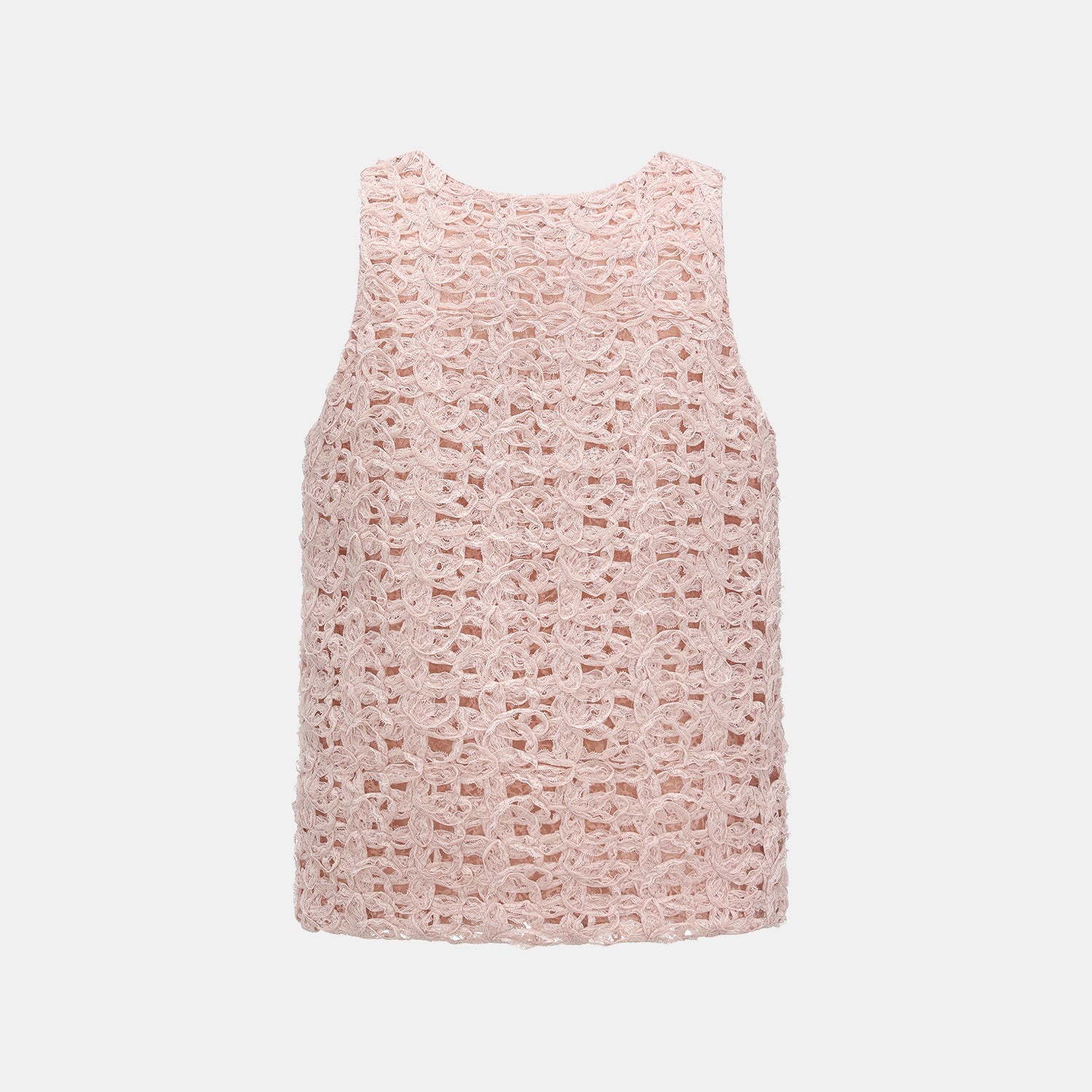 “Sloane Ave."繞畫織藝鏤花蕾絲背心—Rose Reverie織夢玫瑰