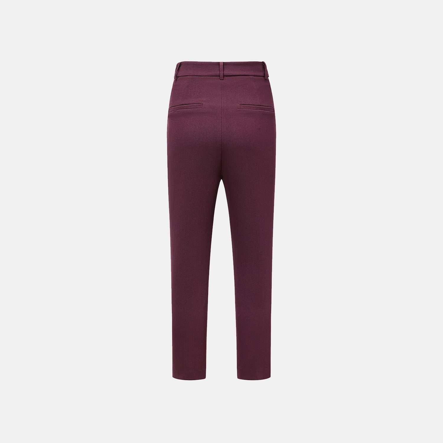 "Westminster Weekdays" Luxe Heather Acetate Cropped Pants - Pinot Noir