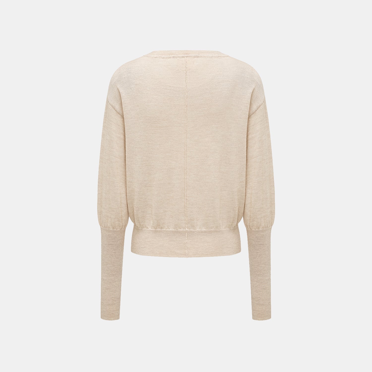 “Winter Diary” Silk Cashmere 針織蝙蝠袖針織上衣—米