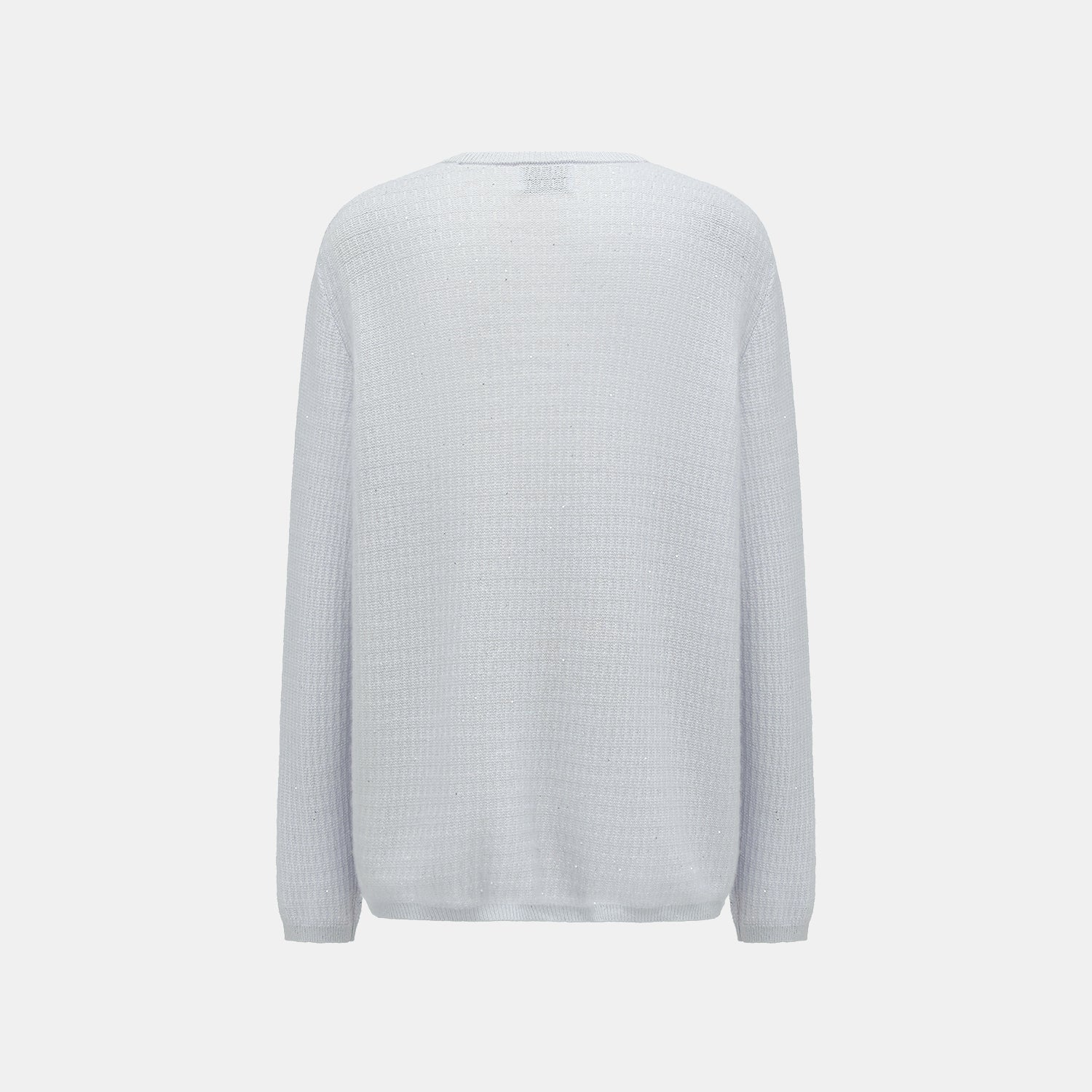 “Autumn Diary” 100% Cashmere極細絨柔星點低弧領針織上衣—Nebula Veil霧影星河