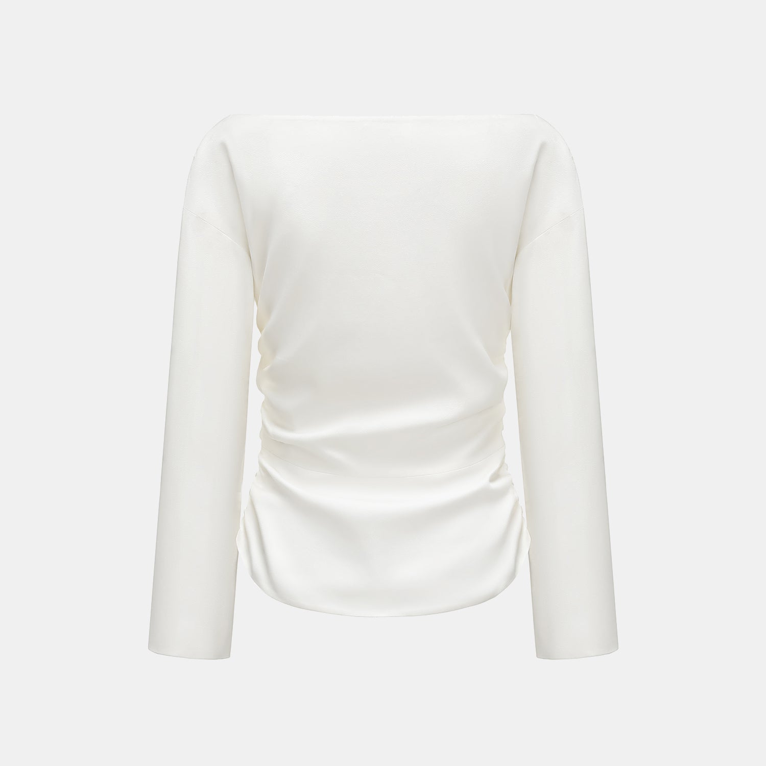 "Mayfair Datenight." Crystal scale acetate Hepburn collar top - white 