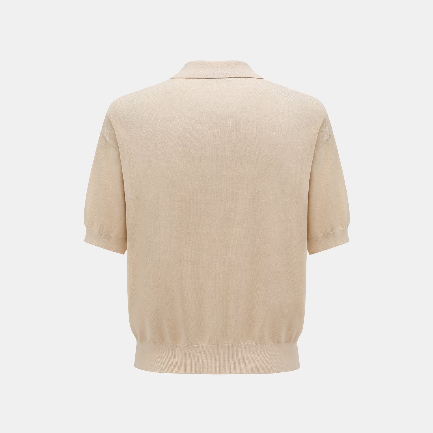 “春意” 立體刺綉工藝蠶絲針織輕國風休閒上衣—Beige