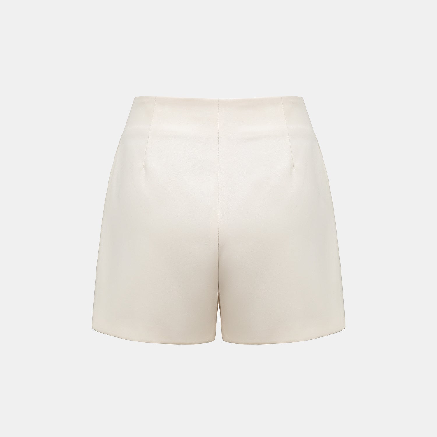 "Weekend at Monaco." 重磅緞面短褲 — Ivory