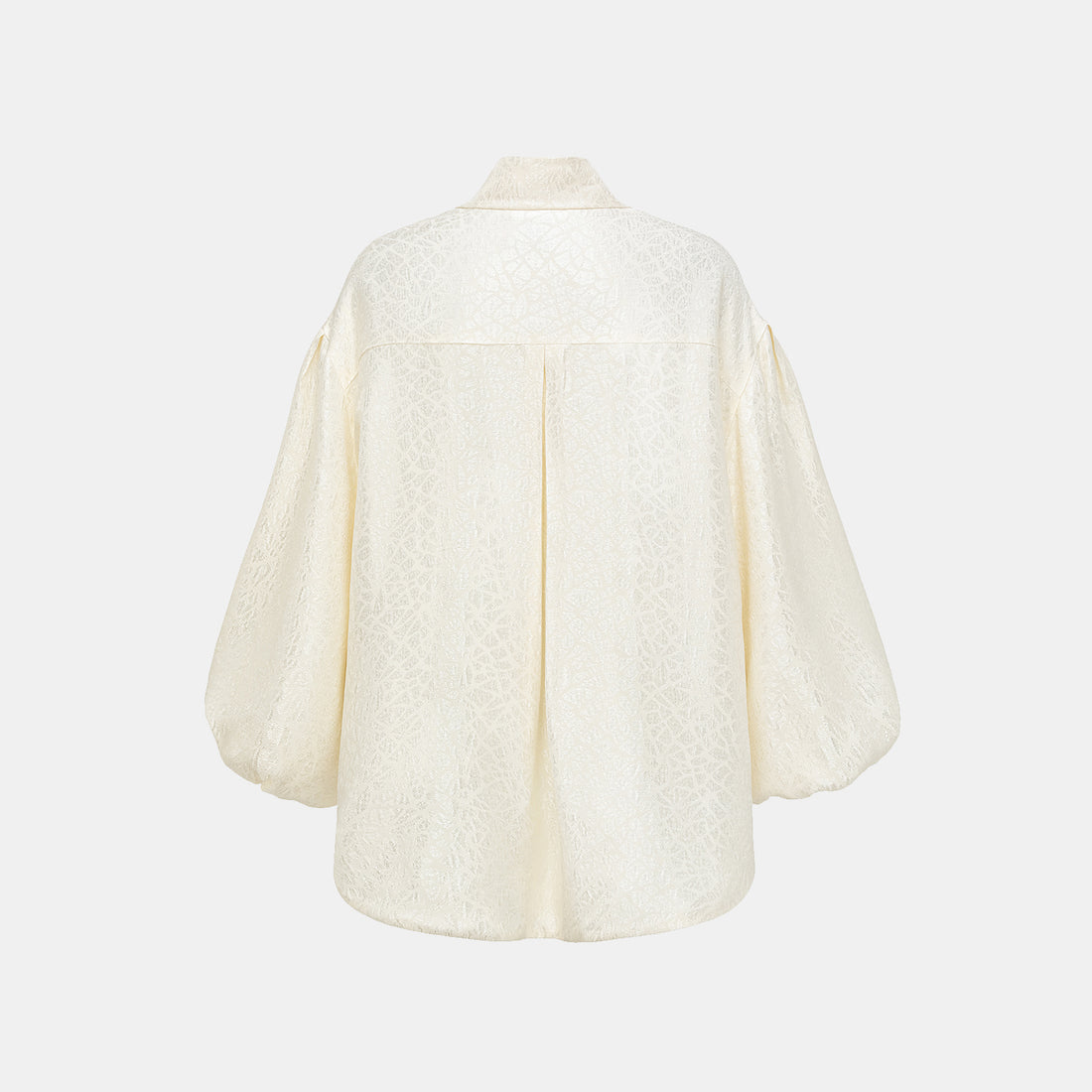 "慵倚春意" 義大利提花羊腿袖襯衫