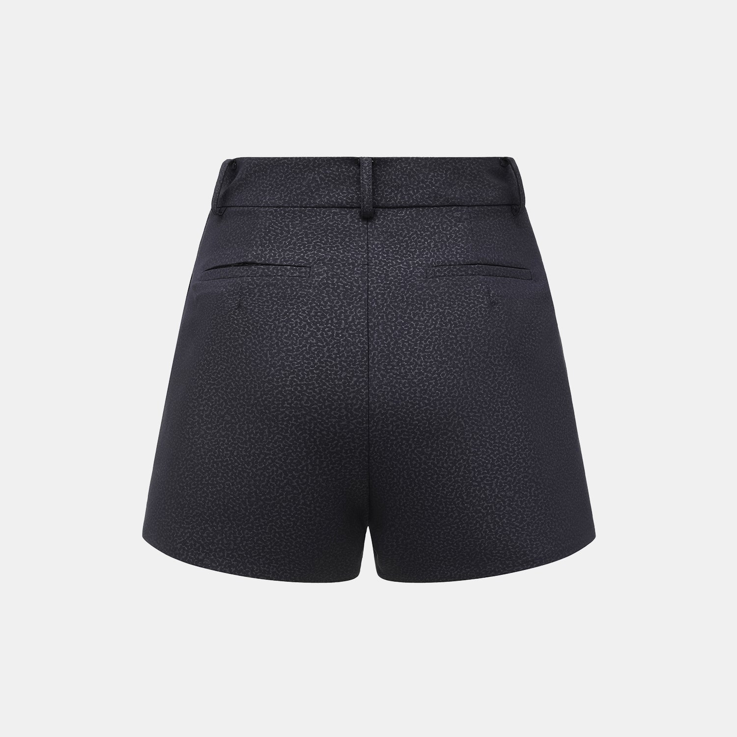 "Speak Sleek" 奢華特殊岩紋肌理西裝短褲—Dark Mirage隱曜