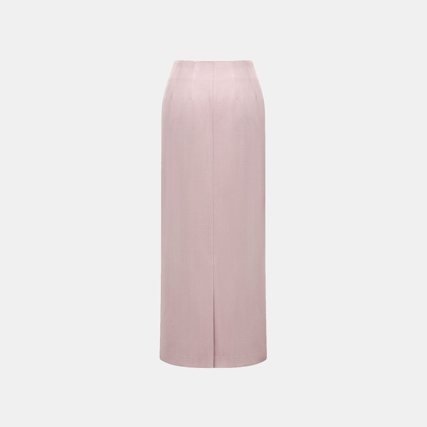 "Speak Sleek" 奢華輕薄麻感肌理醋酸鉛筆裙—Pink