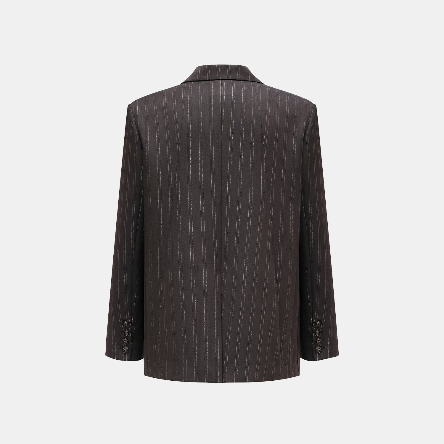 "Speak Sleek." 義大利織金工藝直條oversized西裝外套—InK