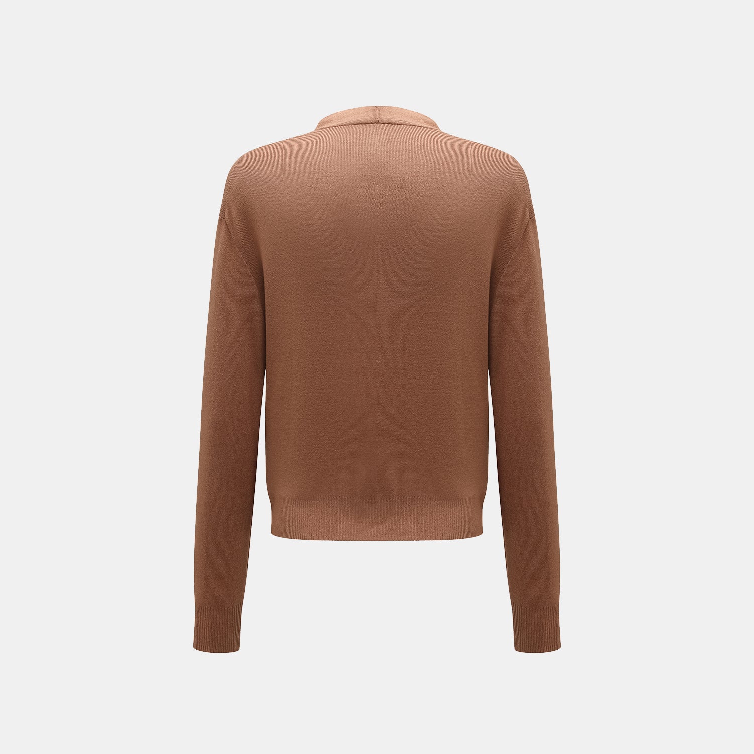 “Spring diary.” Silk Cashmere真絲喀什米爾V領上衣—Camel