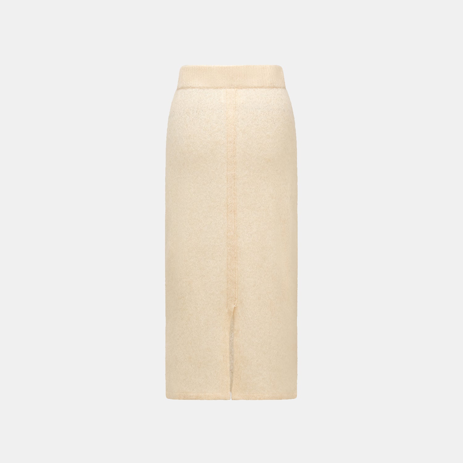 Autumn Diary Silk Cashmere Pencil Skirt—Vanilla Cake 