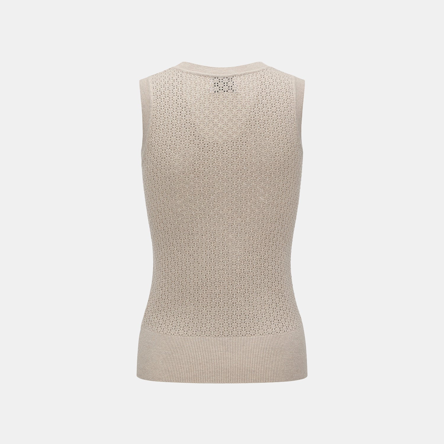 "Summer diary."Cashmere浮燦點織花眼工藝針織背心——Whispering of Fall 秋水暮煙