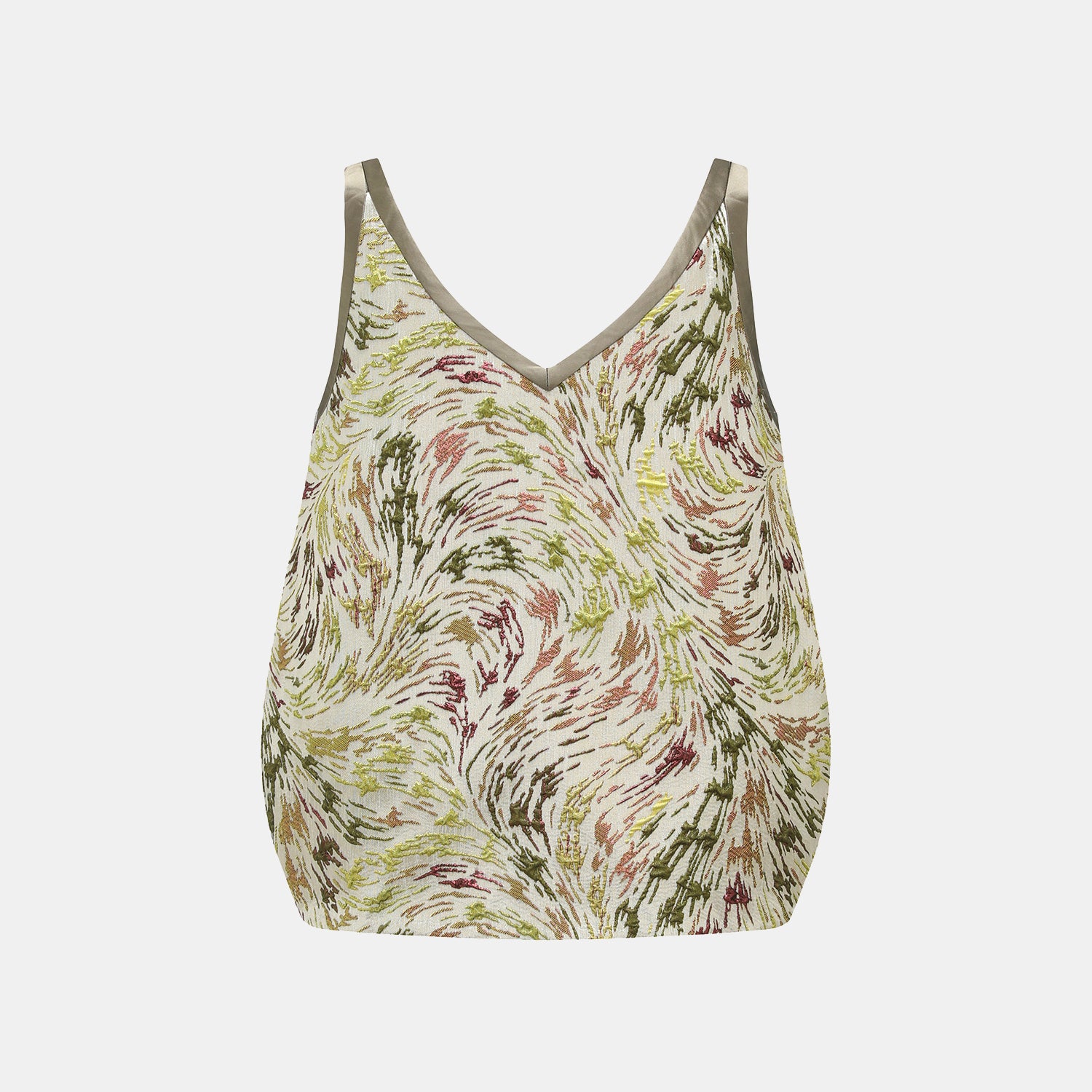 "Imperial Garden Teatime" 義大利提花輕國風拼接背心—春風綠旅