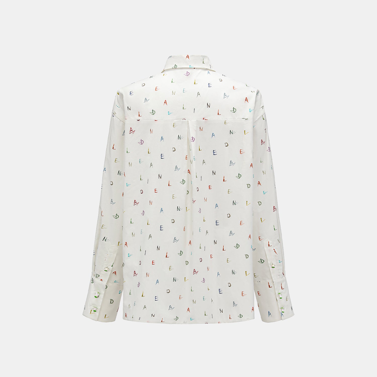 “知性時刻”義大利純棉Monogram繪印工藝襯衫—Ink Whisper漫綴字語