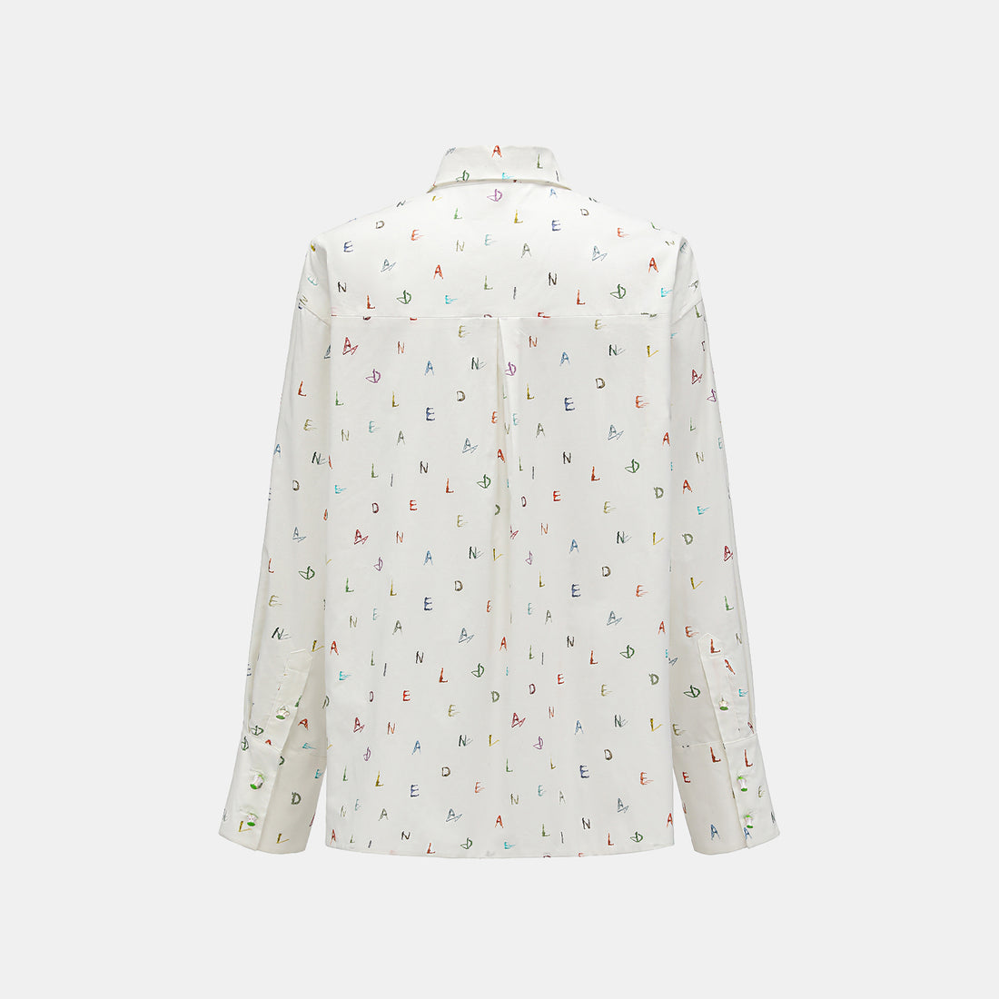 “知性時刻”義大利純棉Monogram繪印工藝襯衫—Ink Whisper漫綴字語