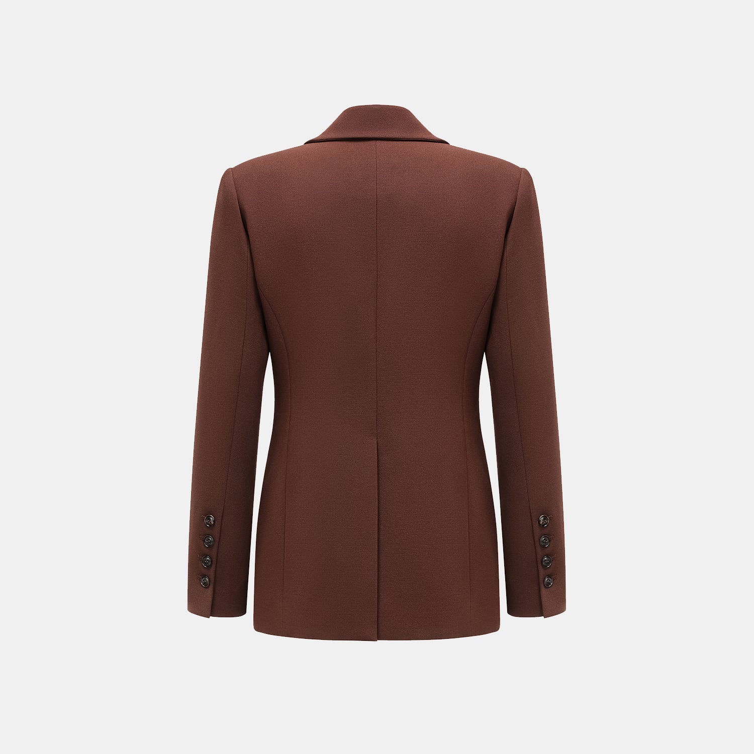 "Westminster Weekdays" 奢華麻理醋酸雙排扣西裝外套—Cognac