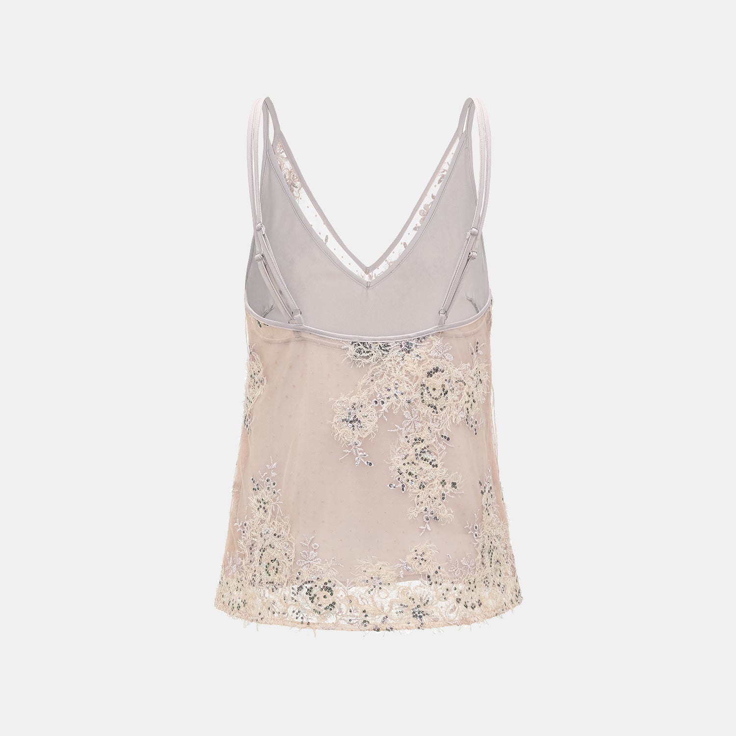 "Imperial Gala." 奢華蕾絲珠繡輕國風細肩帶背心