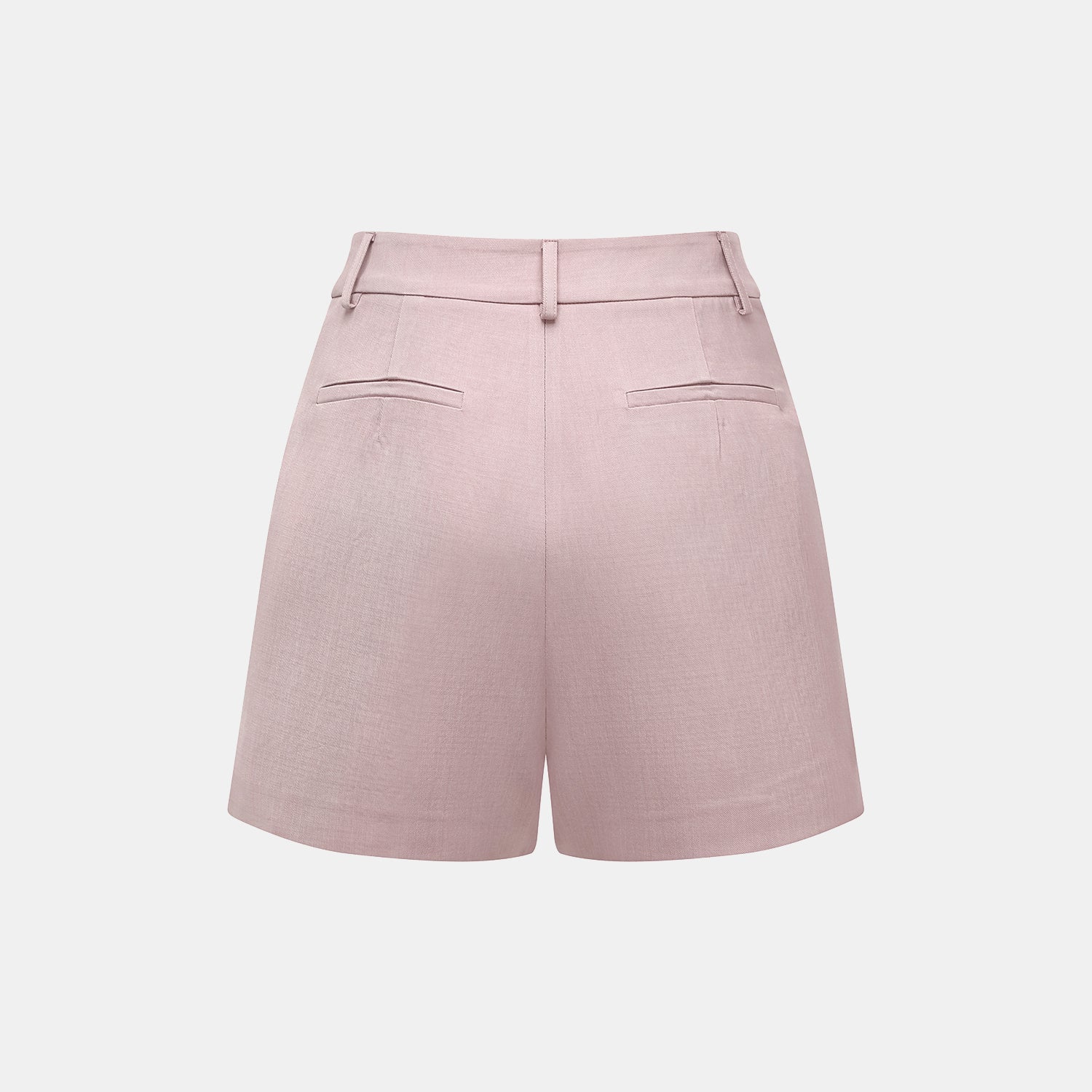 "Speak Sleek" 奢華輕薄麻感肌理醋酸短褲—Pink