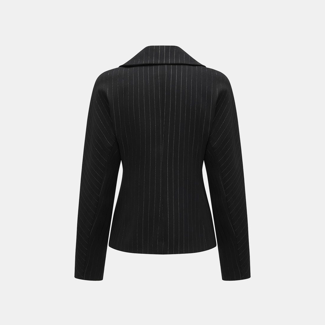 "Speak Sleek." 銀織工藝直條修身西裝外套—Shadow Rhythm沉光輕序