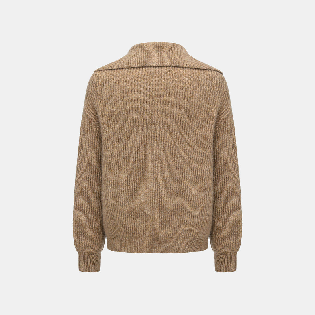 "Winter Diary" 100% Cashmere 粗針大翻領上衣（Yarn by Loro Piana)—Honey Suede蜜杏麂皮