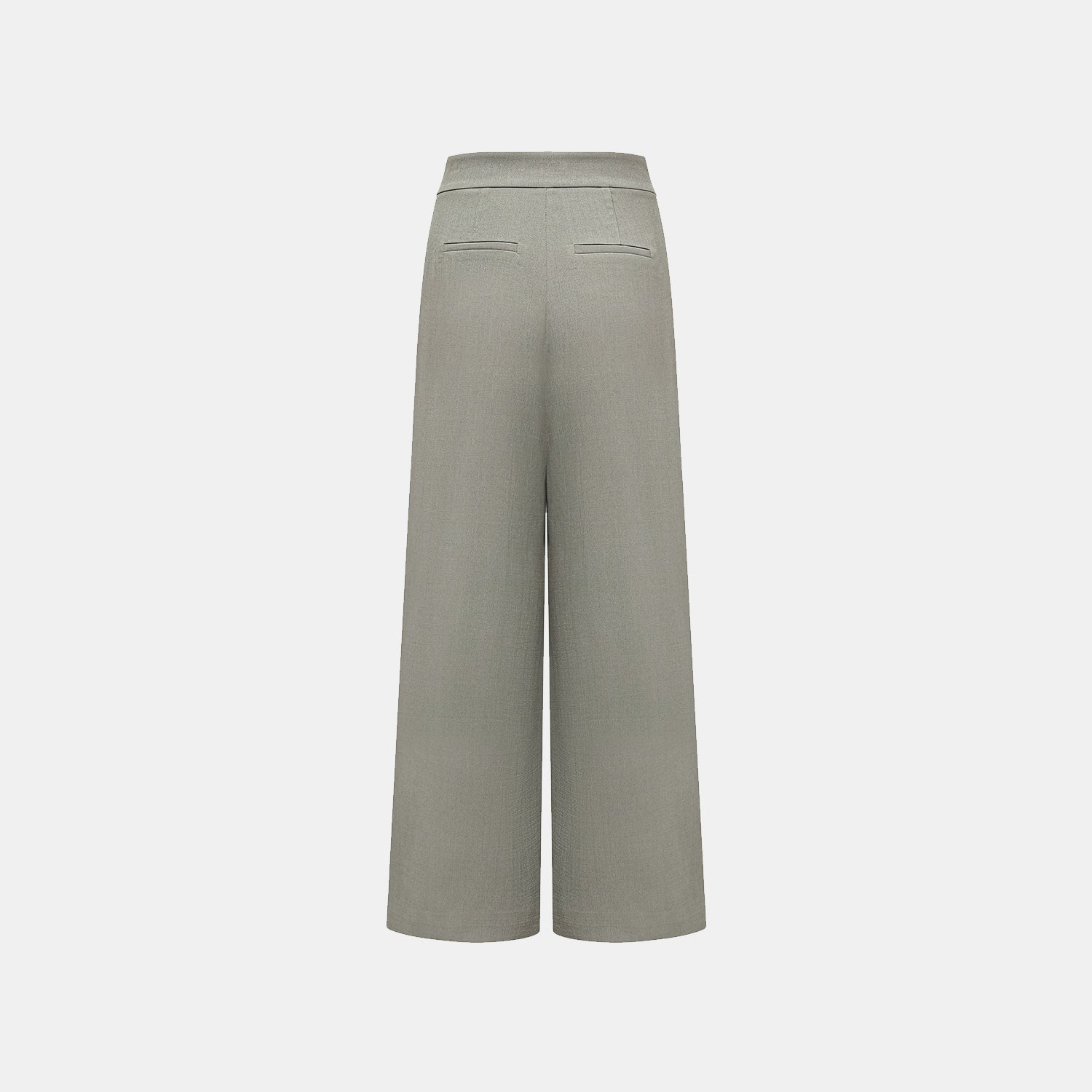 “Autumn Diary ” 韓國超彈力垂墜肌理面料特殊剪裁闊腿長褲—灰色