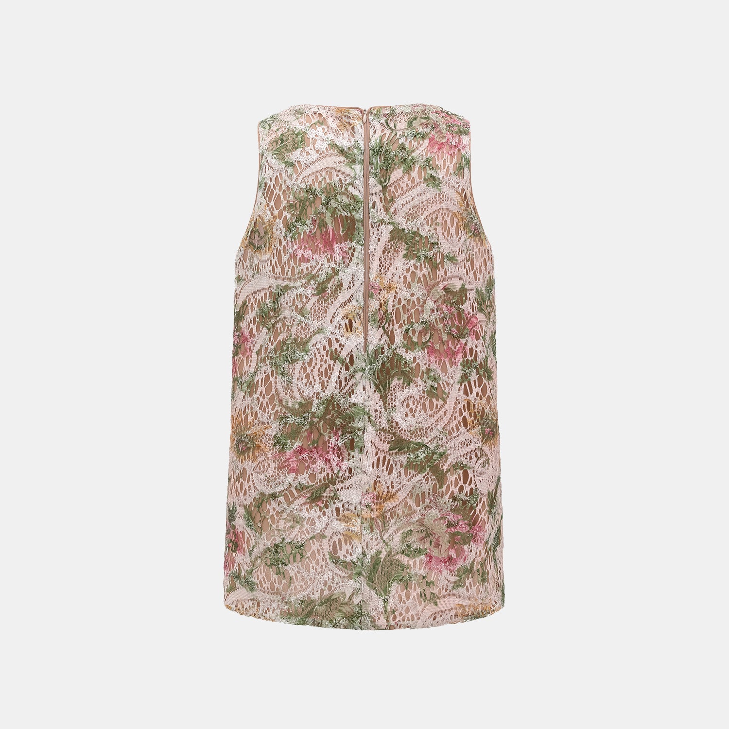 "Imperial Garden Teatime" 義大利奢華畫繡蕾絲背心—春曦呢喃