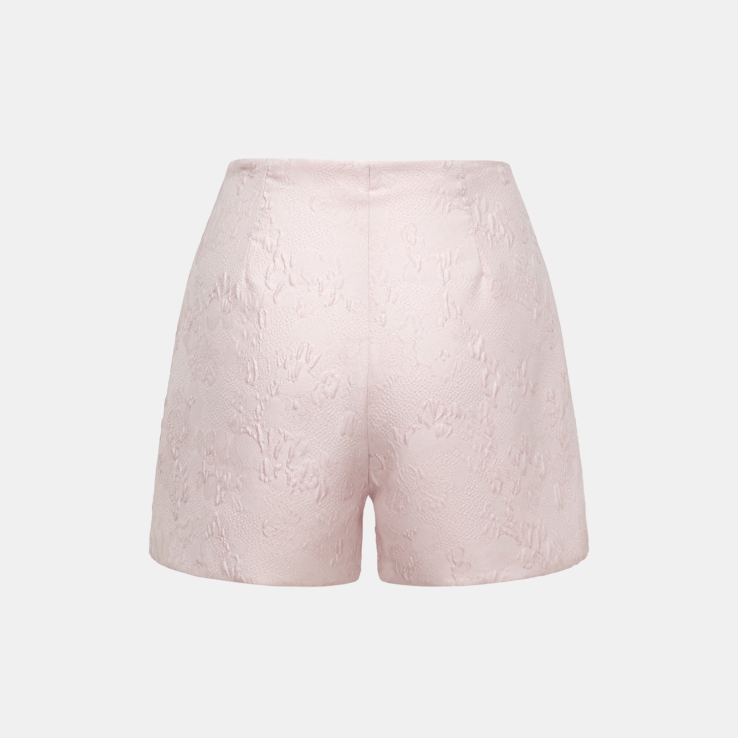 “茶宴” 碎銀工藝提花輕國風短褲—粉露芙蓉