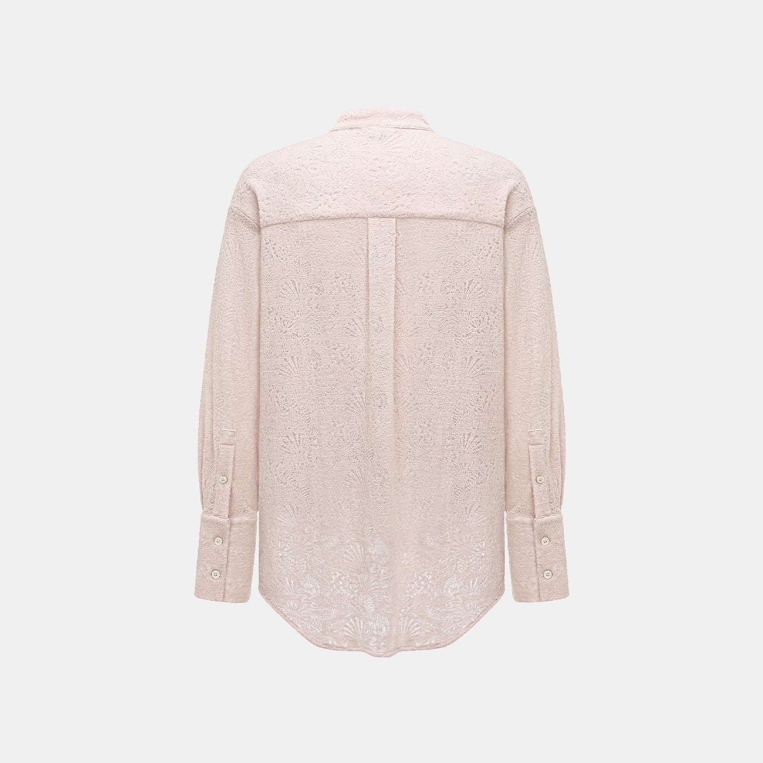 "慵倚春意" 羊毛提花工藝中式針織套裝—凝香粉霧