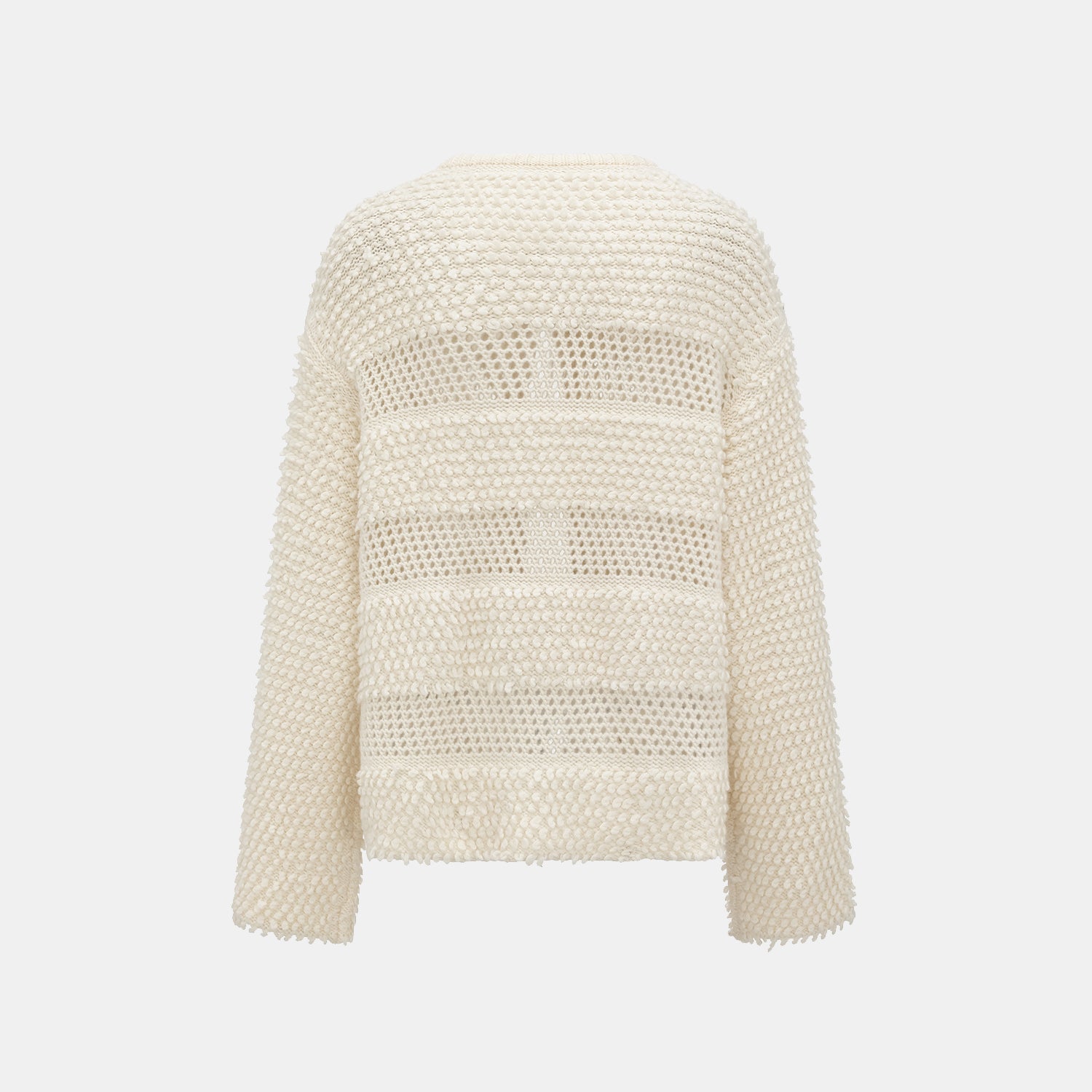 “Winter Diary” 100% Cashmere雲絨立體羽圈針織開衫—Cotton Haze棉野之曦