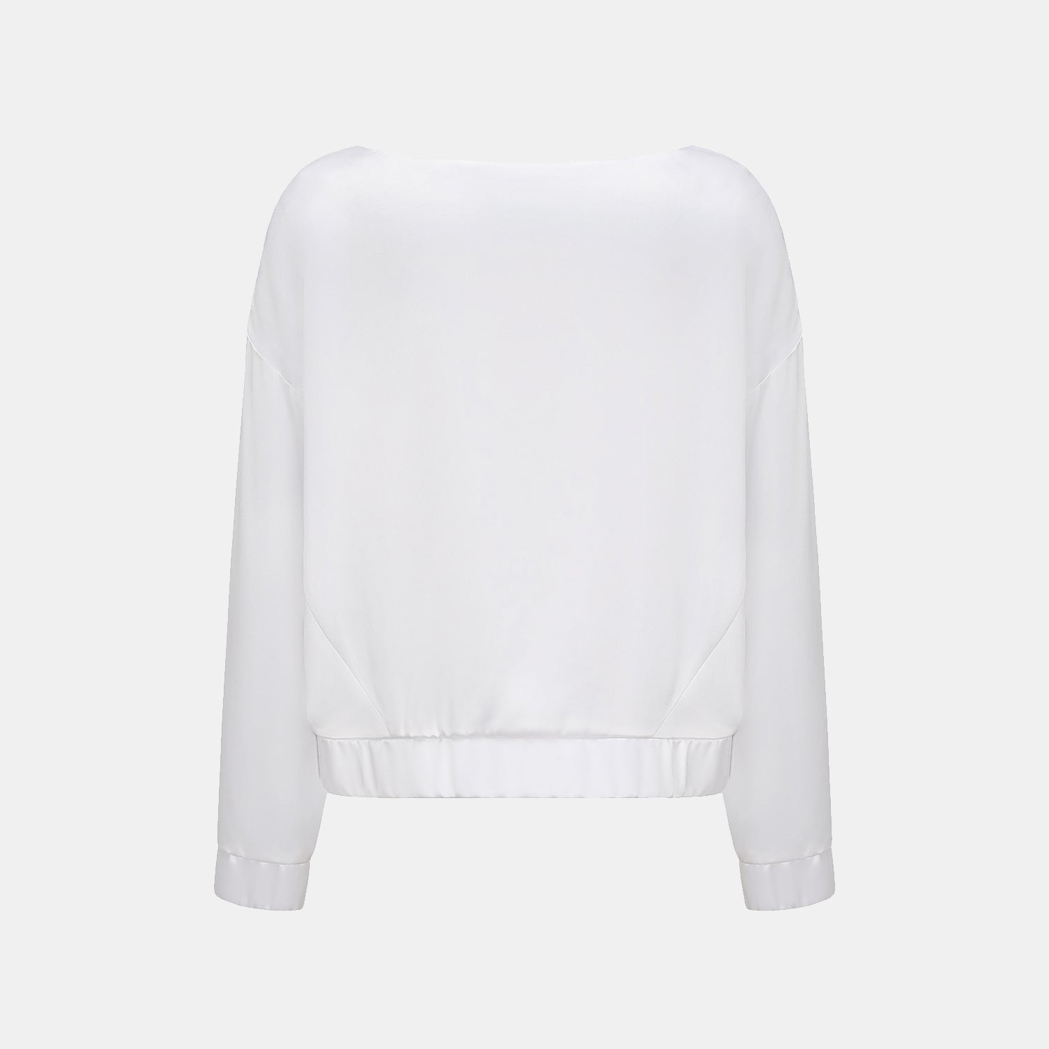 “Easy Go Chic.” Satin Acetate Leisure Suit—White 