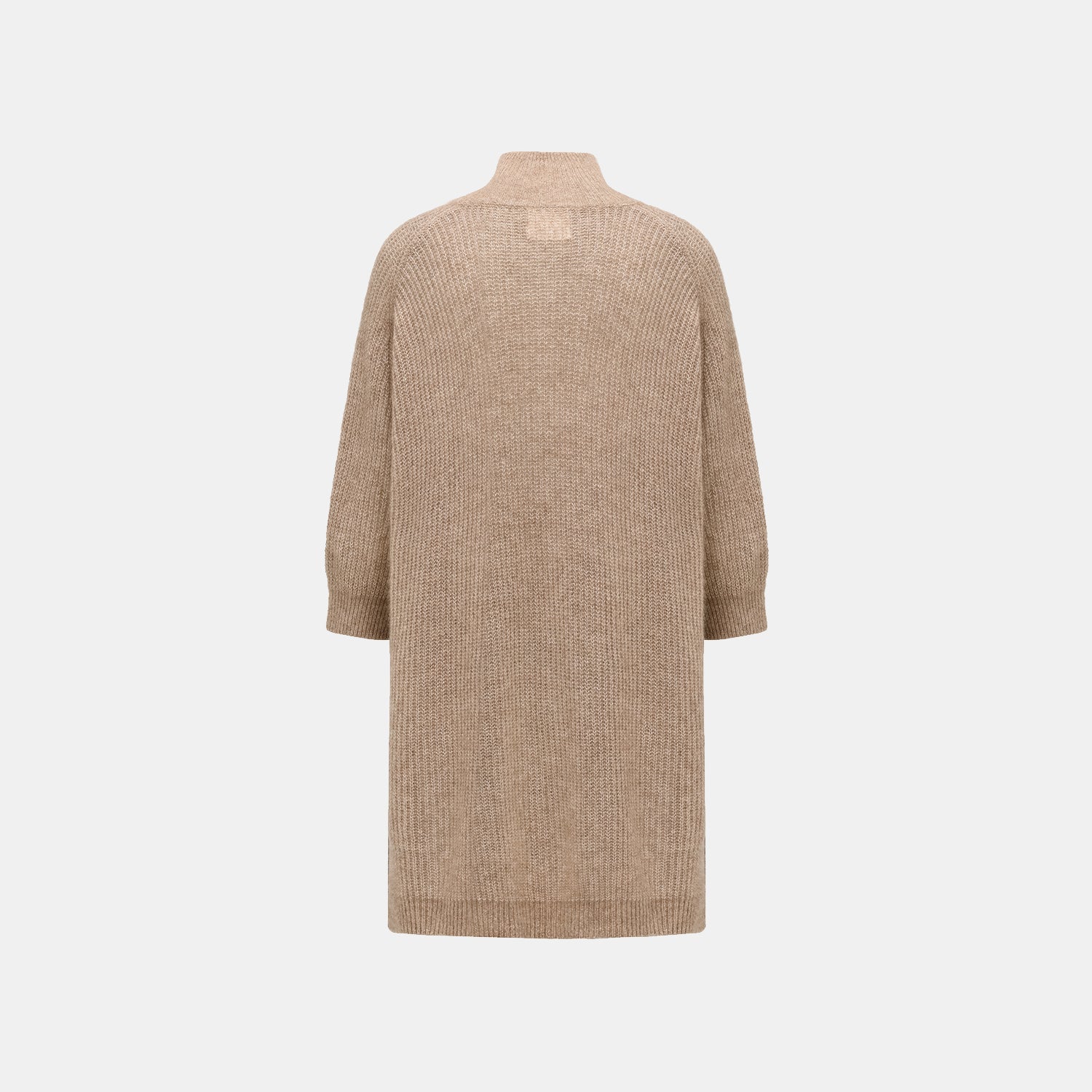 Autumn Diary Silk Cashmere Turtleneck Tunic—Earl Grey 