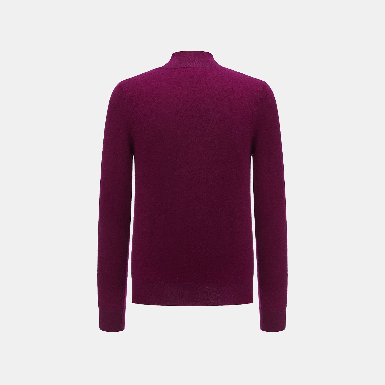 “Winter Diary” Cashmere極簡純色立領針織衫—Velvet Plum絨夜紫莓