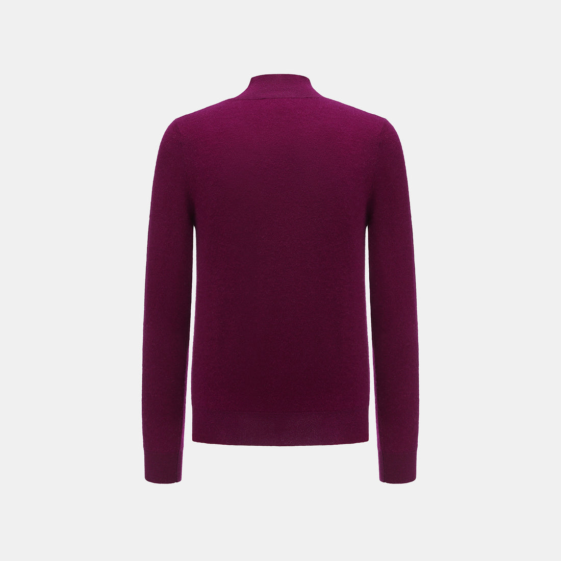 “Winter Diary” Cashmere極簡純色立領針織衫—Velvet Plum絨夜紫莓