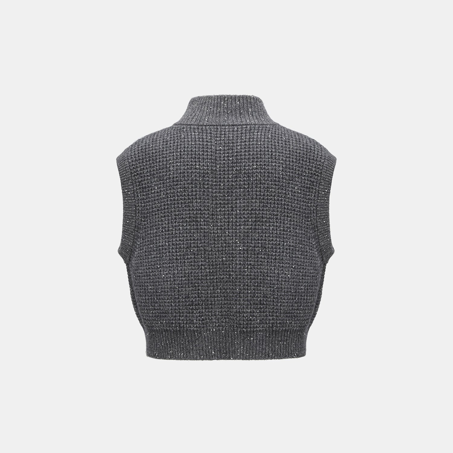 “Autumn Diary” 100% Cashmere細緻華夫格亮片針織背心—Nightfall Gleam夜幕之詩