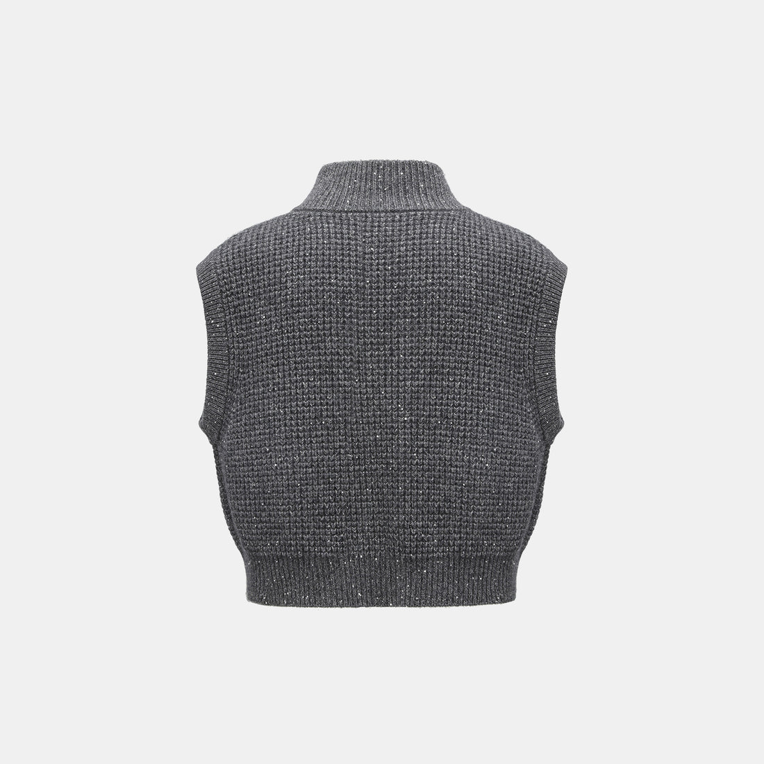 “Autumn Diary” 100% Cashmere細緻華夫格亮片針織背心—Nightfall Gleam夜幕之詩