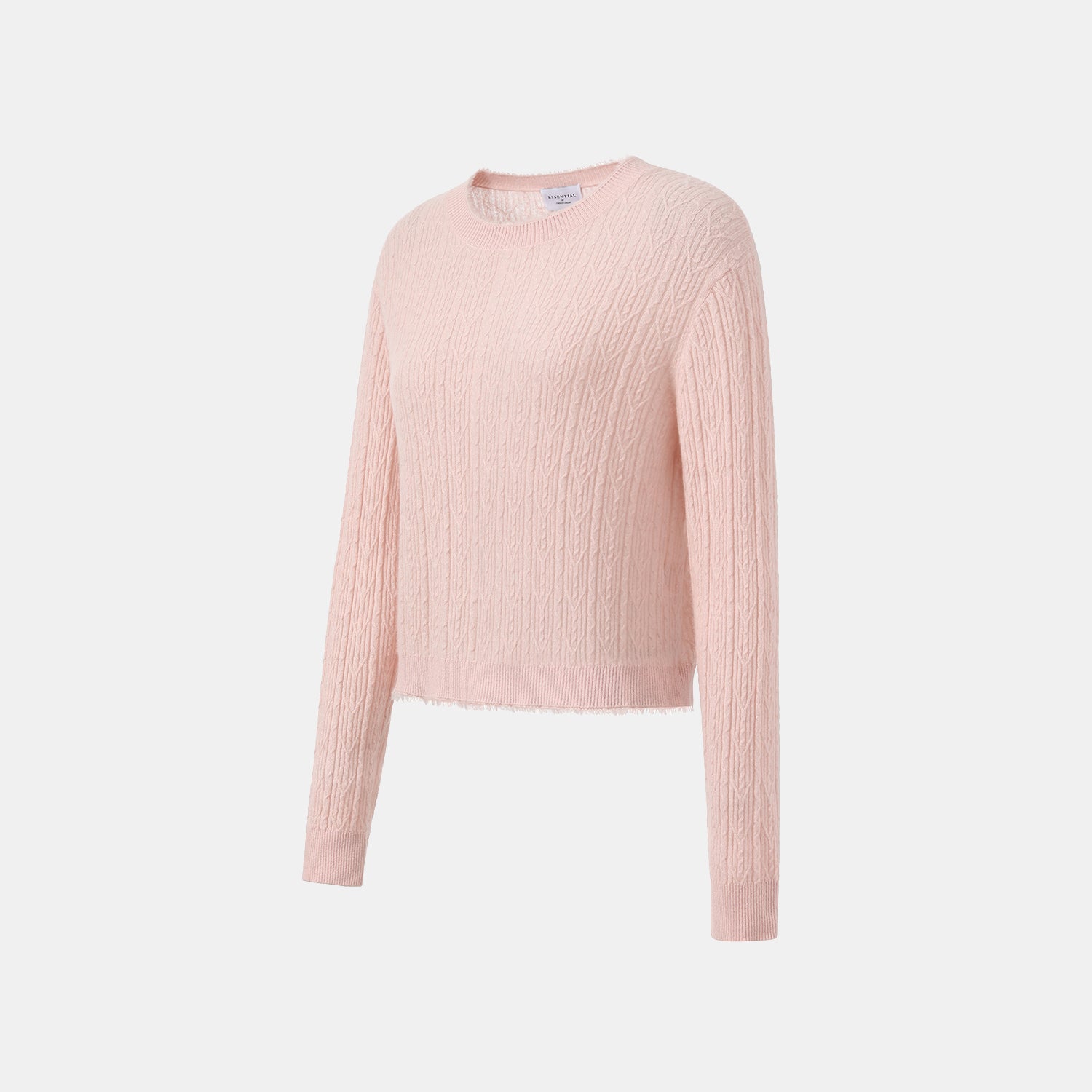 “Autumn Diary” 100% Cashmere羽絮葉脈紋銀織針織上衣—Rosé Mood瑰晤