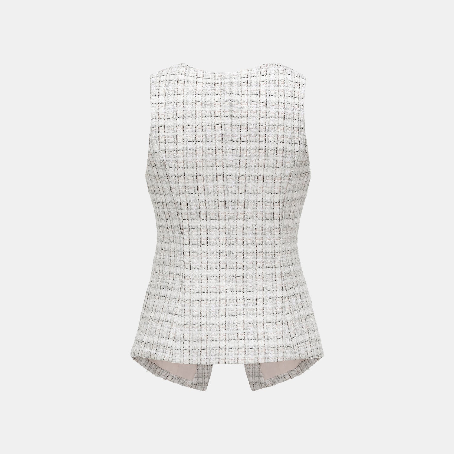 "Chelsea Citywalk."  立體剪裁花呢背心—Blanc