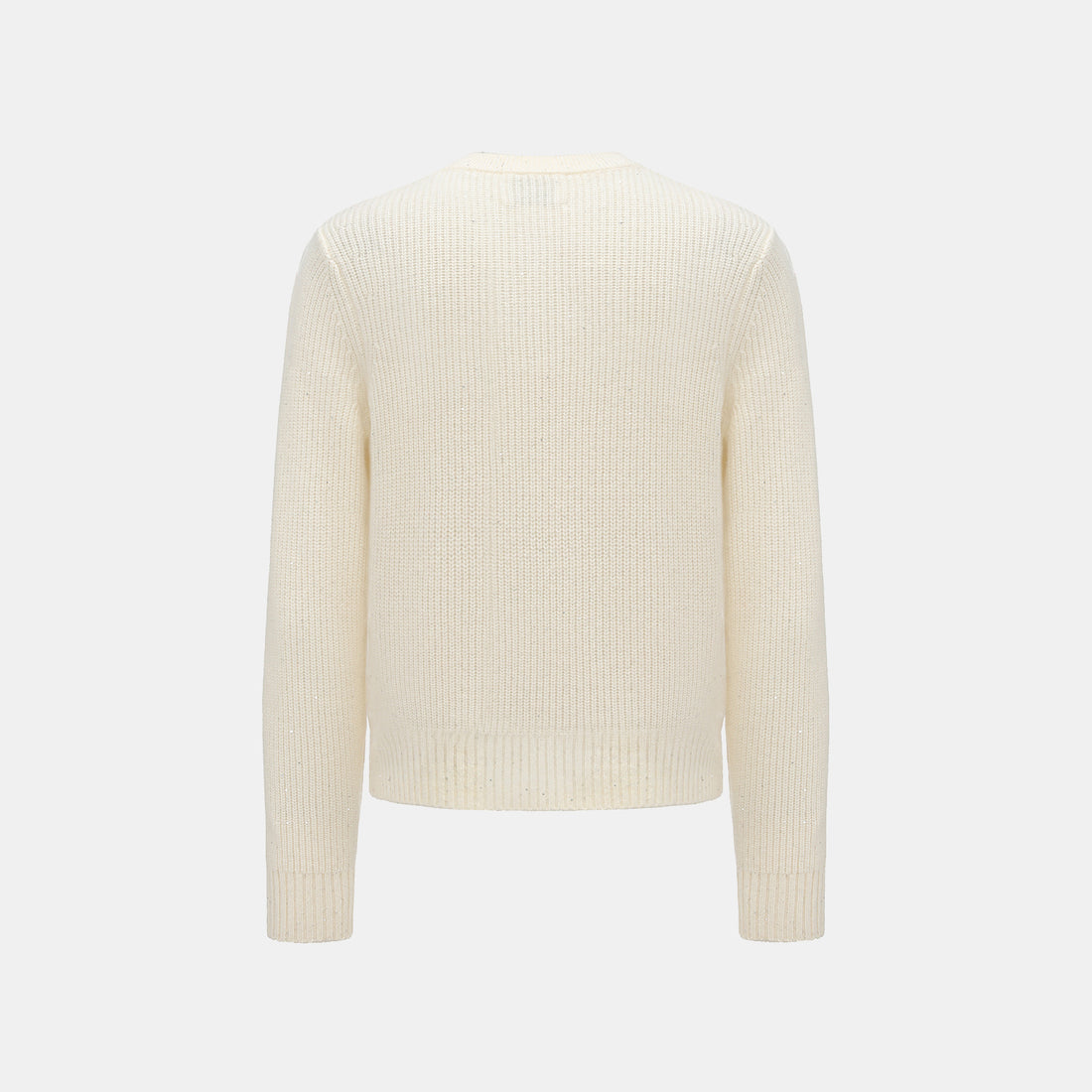 “Winter Diary” 100%Cashmere浮雕緞繡星點針織外套—Sandal Light檀香白茶