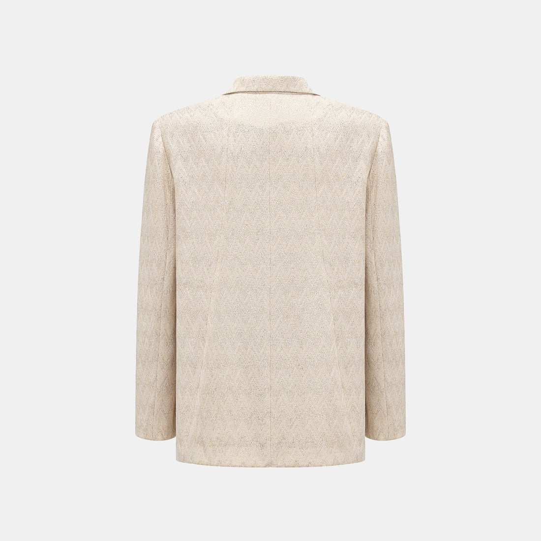 “Autumn Diary”義大利Chevron山形金縷織紋針織西裝外套—Isle Breeze沙嶼暖風