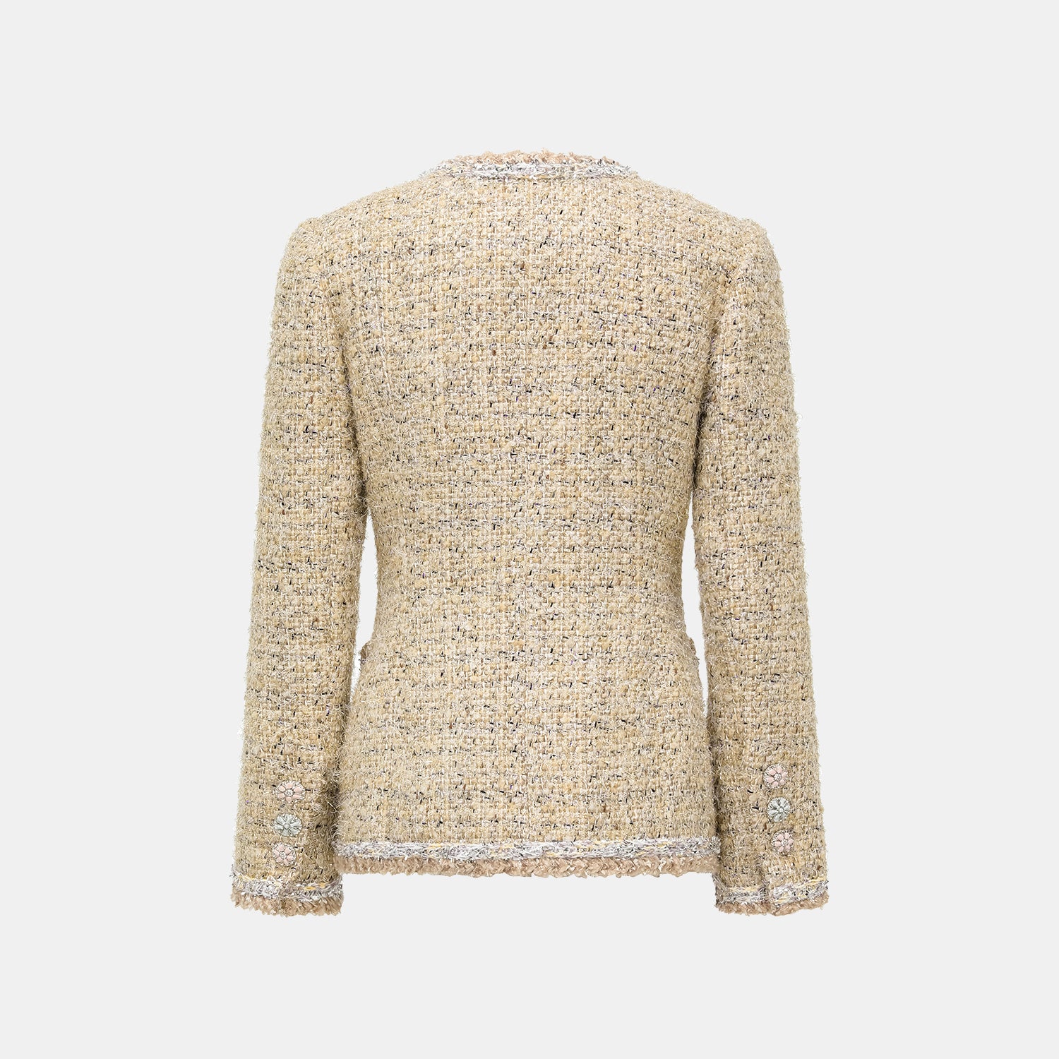 "Winter Versailles" Tweed Jacket - Purple/Gold 