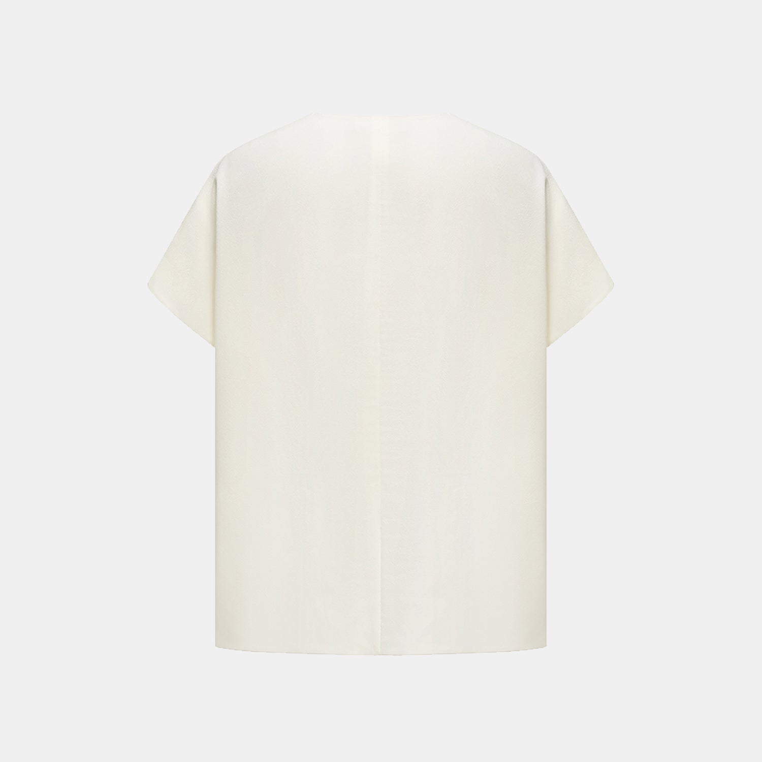 “秋意” 輕國風短袖罩衫 — 白