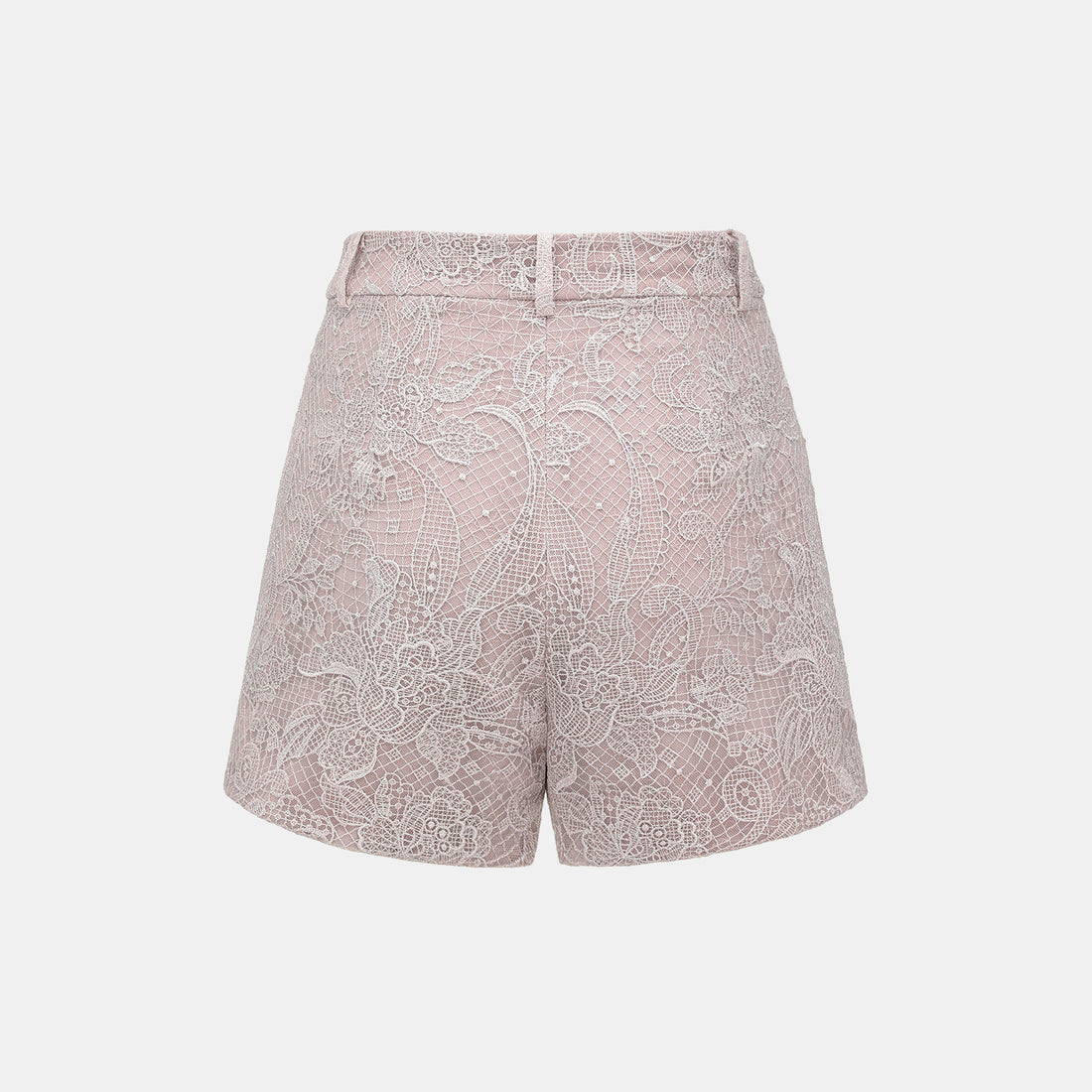 “Weekend At Monaco."鏤雕浮紋織花蕾絲短褲—Misty Rose薄霧玫瑰