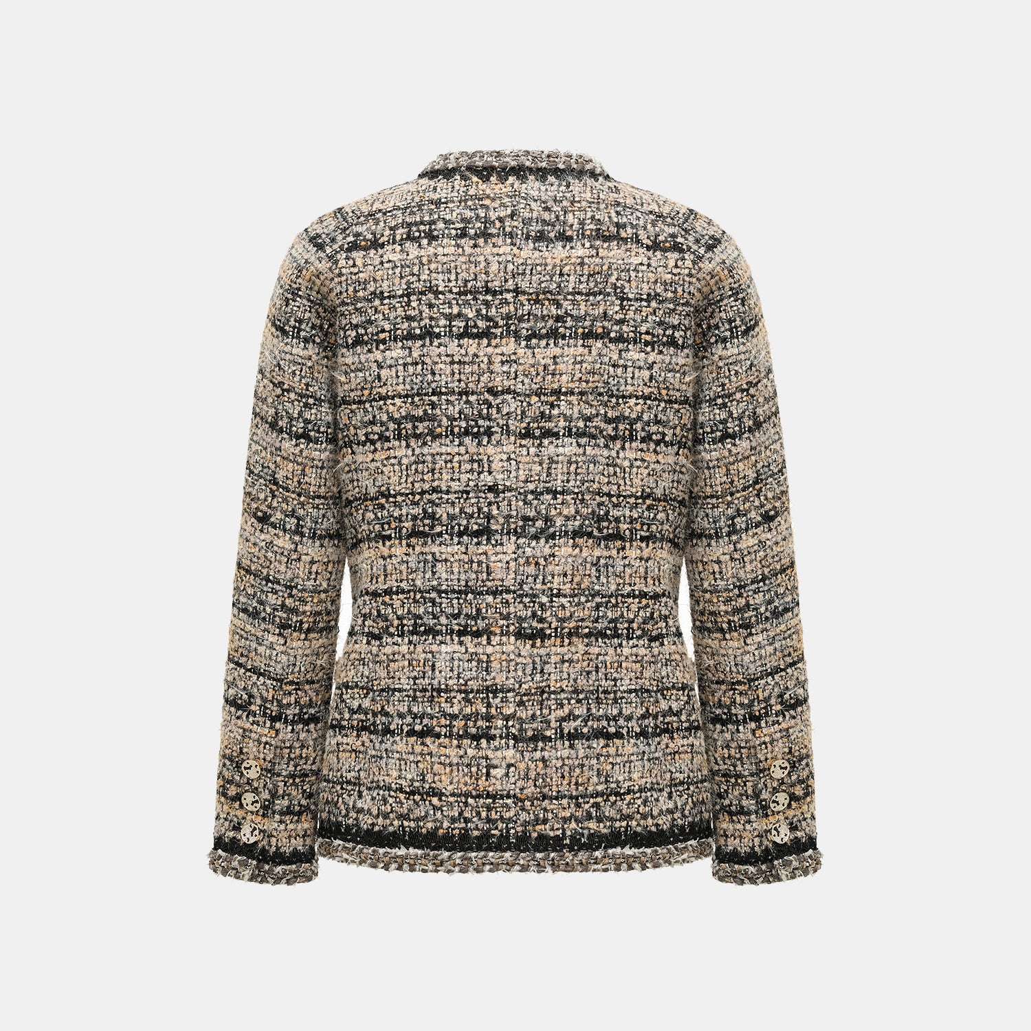 “Knightsbridge citywalk.” 花呢外套—駝/黑