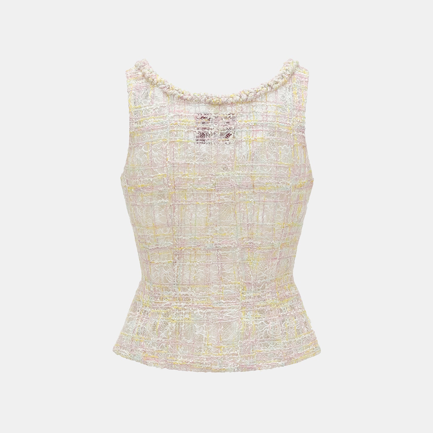 "Quiet Mastery." 法國頂級手工坊特殊工藝蕾絲背心