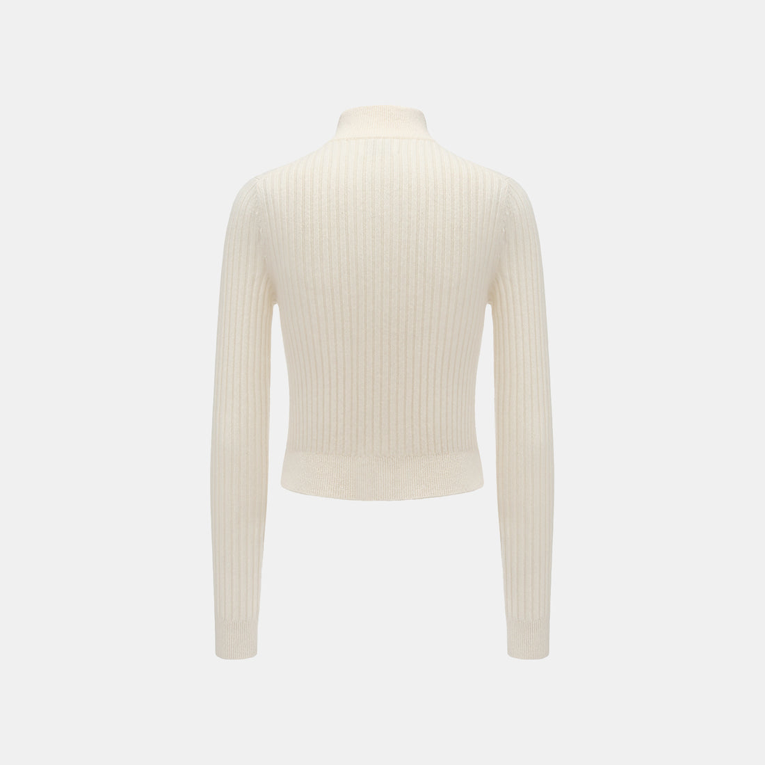 “Winter Diary” 100% Cashmere柔韌羅紋合身立領針織外套—Softcloud Kiss棉雲之吻