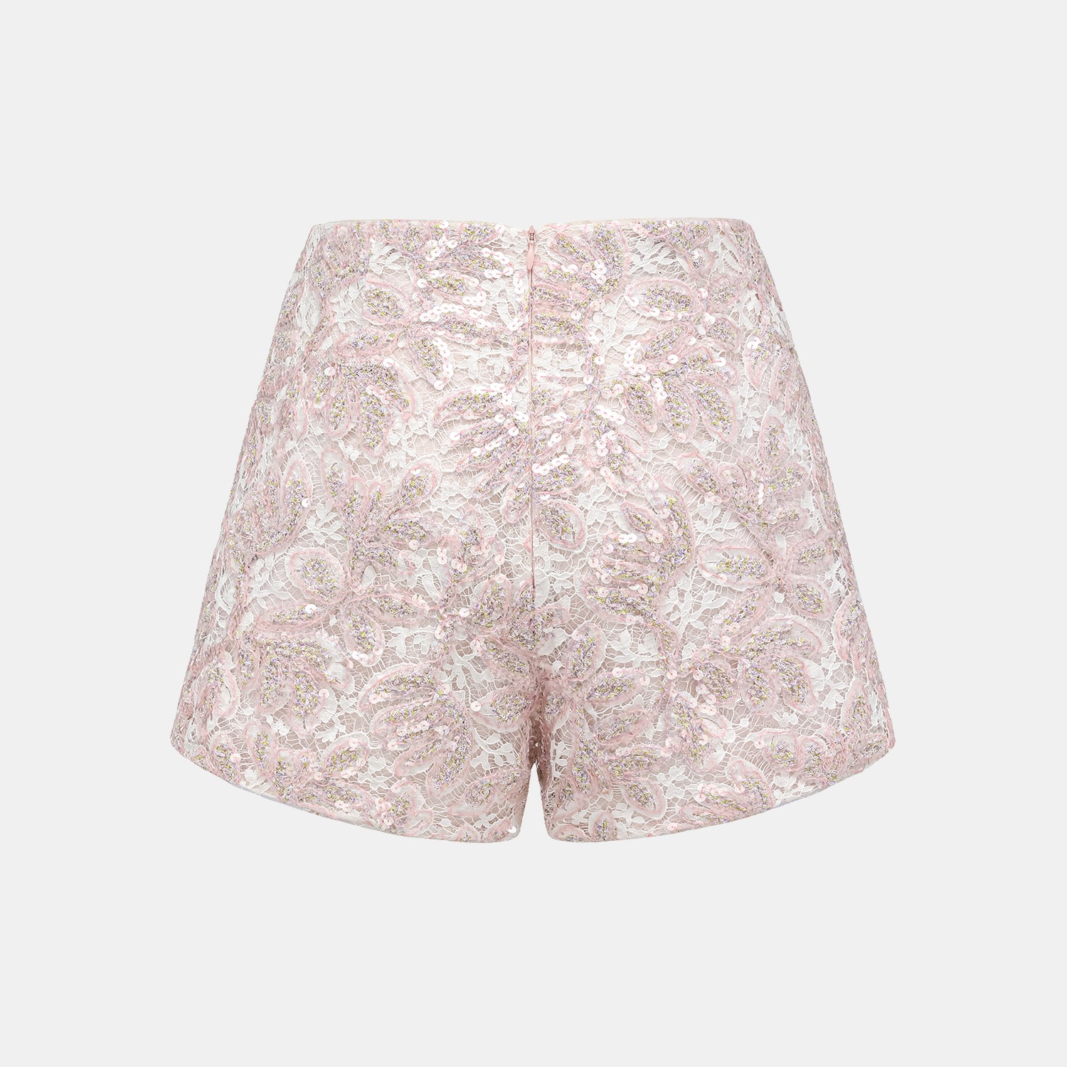 "Quiet Mastery." 法國頂級高級訂製琉光繪繡蕾絲短褲—Chantilly Mirage香緹幻影